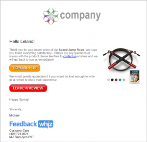 FeedbackWhiz email template