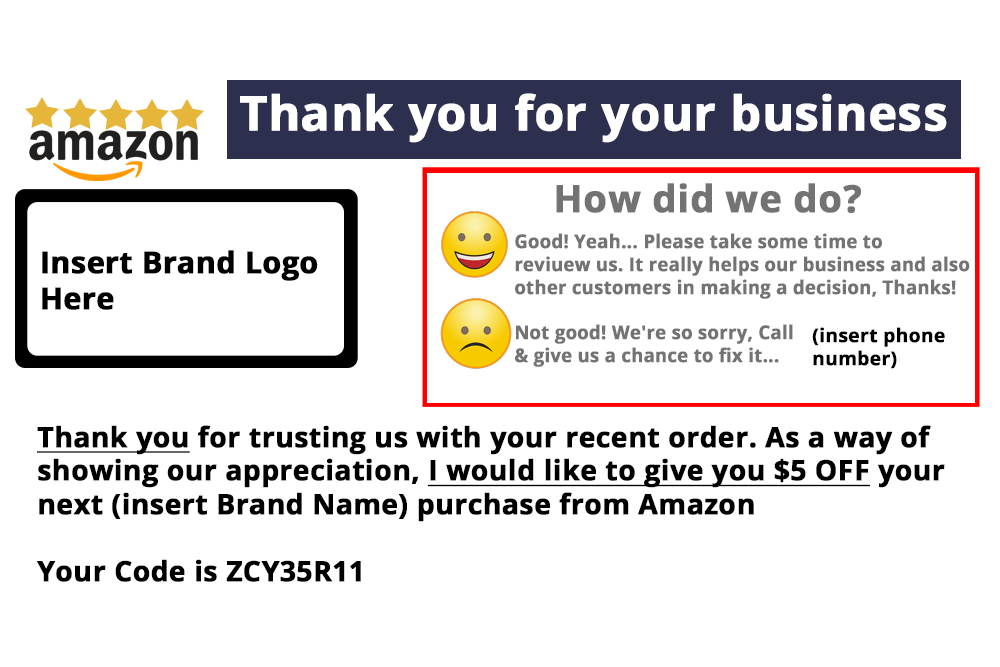 amazon product insert template