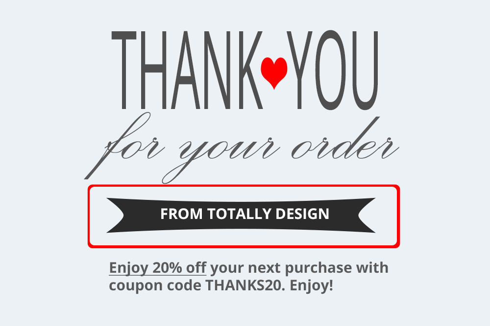 thank you for your order product insert template