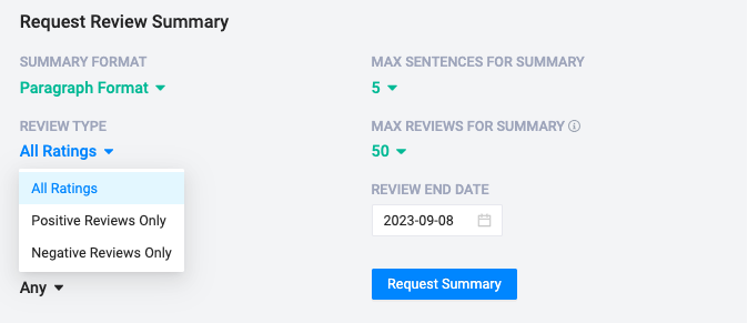 FeedbackWhiz Request Review Summary Screenshot